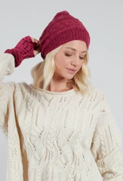 Butapana Hats^Patterned Wool Hat in Orchid