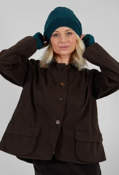 Butapana Hats^Patterned Wool Hat in Turquoise