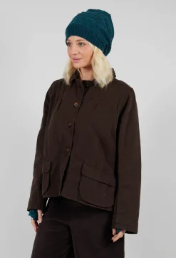 Butapana Hats^Patterned Wool Hat in Turquoise