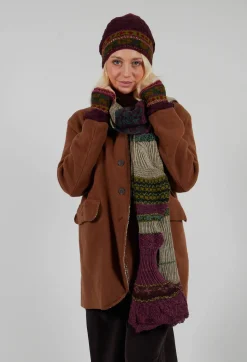 Butapana Scarves^Patterned Wool Scarf in Orchid