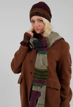 Butapana Scarves^Patterned Wool Scarf in Orchid