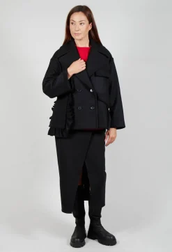 Mei Meij Coats^Pea Coat in Nero