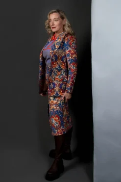 Sfizio Skirts^Pencil Skirt in Carpet Print