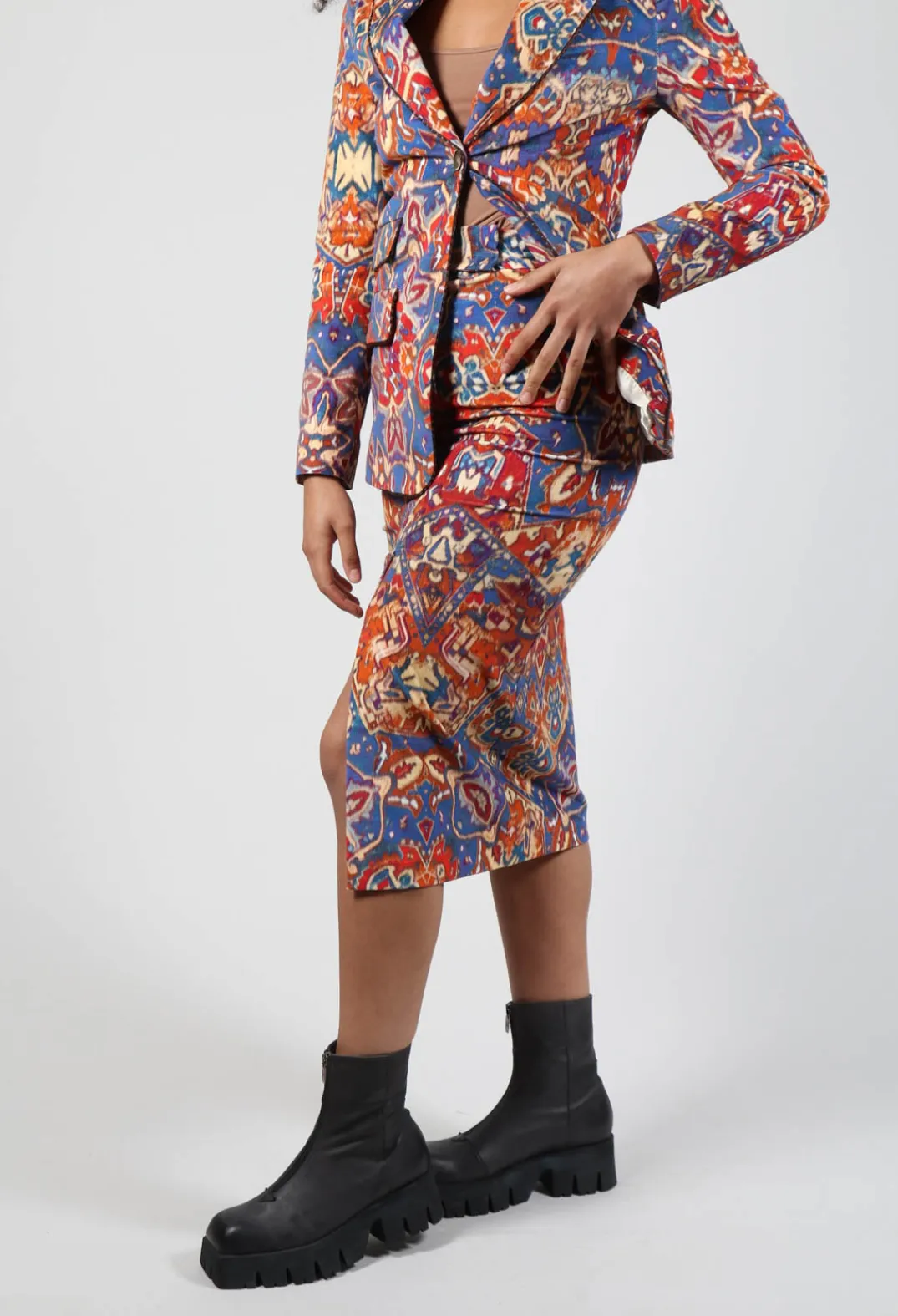 Sfizio Skirts^Pencil Skirt in Carpet Print