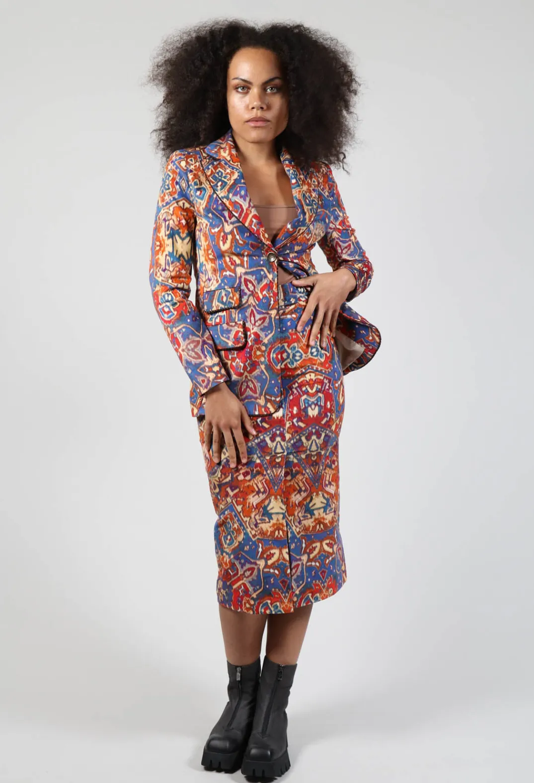 Sfizio Skirts^Pencil Skirt in Carpet Print