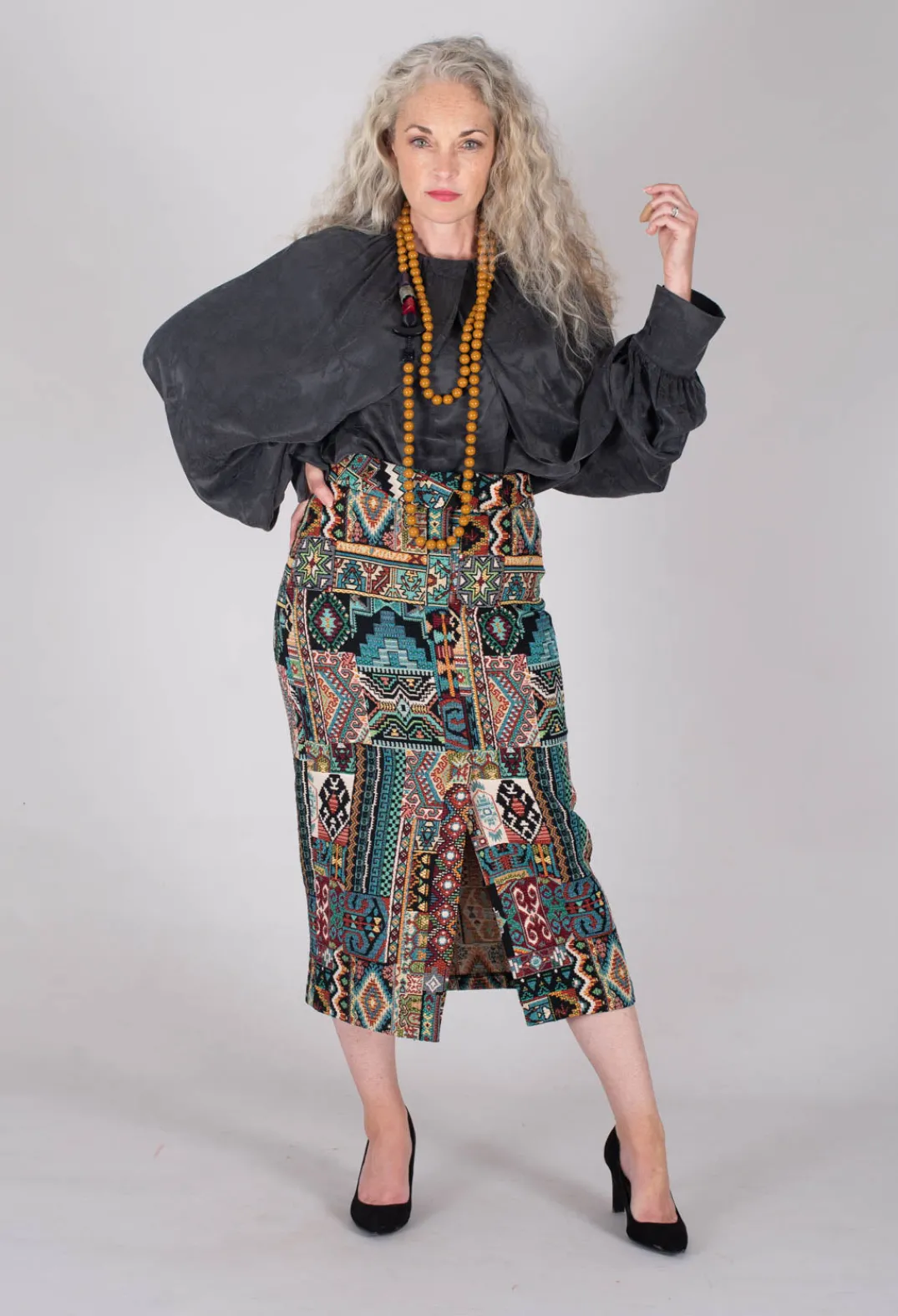 Sfizio Skirts^Pencil Skirt in Dragonfly