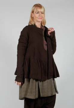 Rundholz Mainline Jackets^Peplum Style Jacket in Kaffee Check