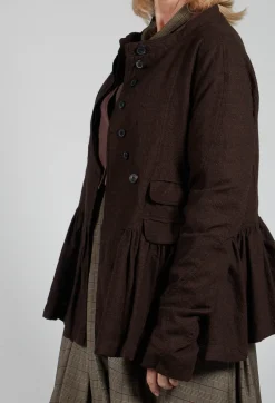 Rundholz Mainline Jackets^Peplum Style Jacket in Kaffee Check