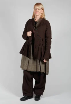Rundholz Mainline Jackets^Peplum Style Jacket in Kaffee Check