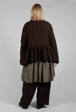 Rundholz Mainline Jackets^Peplum Style Jacket in Kaffee Check