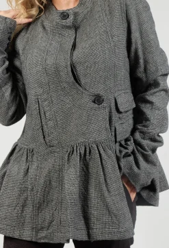 Rundholz Mainline Jackets^Peplum Style Jacket in Latte Check