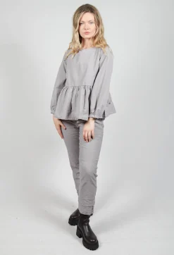Aequamente Shirts & Blouses^Peplum Style Shirt in Taupe