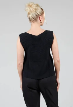 Sarah Pacini Jumpers^Peplum Sweater Vest in Black