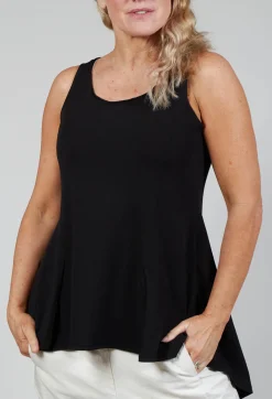 Rundholz Mainline Tops^Peplum Vest in Black