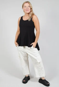 Rundholz Mainline Tops^Peplum Vest in Black