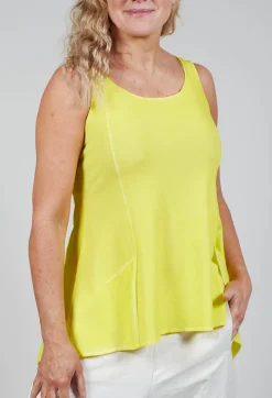 Rundholz Mainline Tops^Peplum Vest in Lilly Cloud
