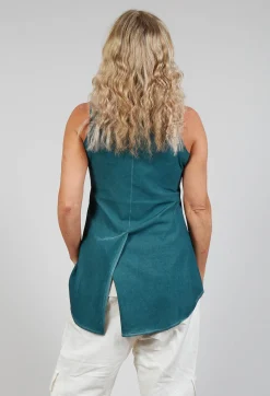 Rundholz Mainline Tops^Peplum Vest in Tulip Cloud