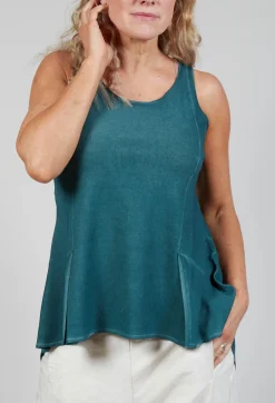 Rundholz Mainline Tops^Peplum Vest in Tulip Cloud