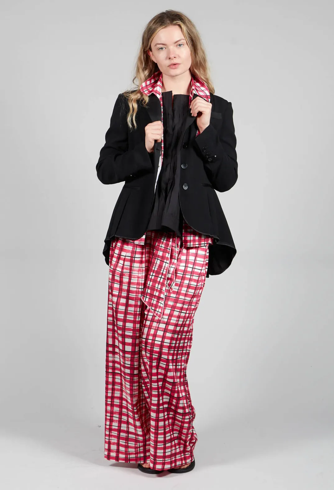 High Trousers^Perpetual Trousers in Pink Check