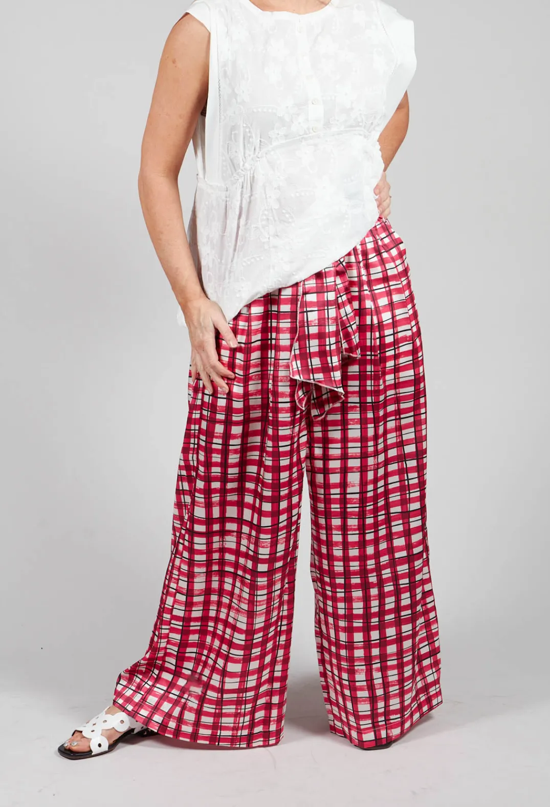 High Trousers^Perpetual Trousers in Pink Check