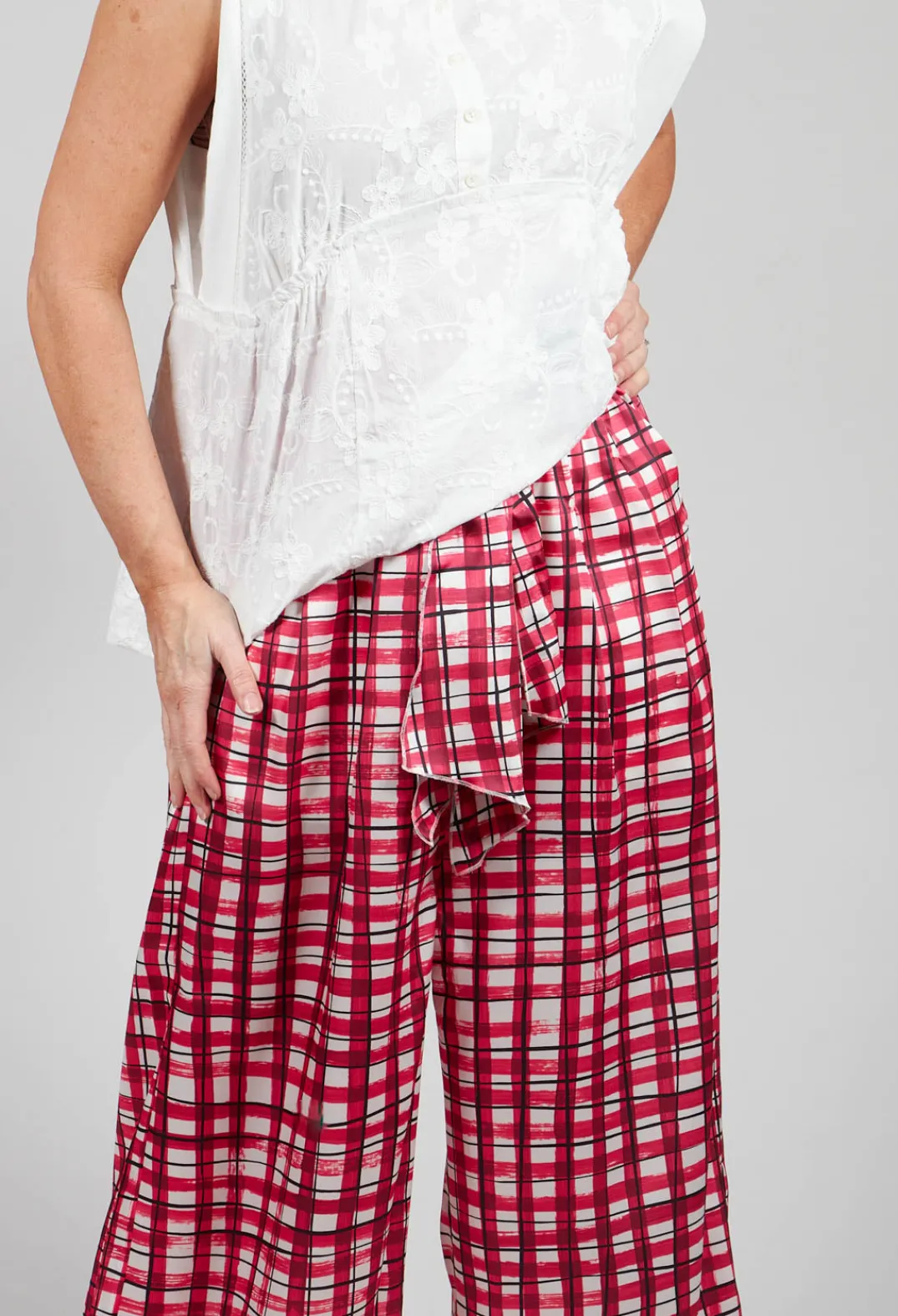 High Trousers^Perpetual Trousers in Pink Check
