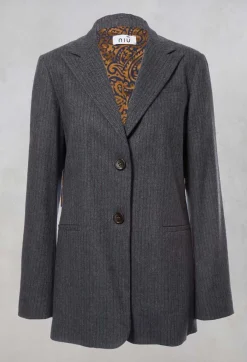 Niù Jackets^Pinstripe Blazer in Jeans