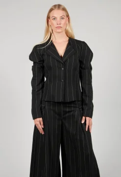 Malloni Jackets|Co-ords & Suits^Pinstripe Blazer in Nero