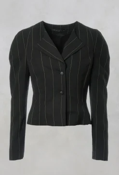 Malloni Jackets|Co-ords & Suits^Pinstripe Blazer in Nero