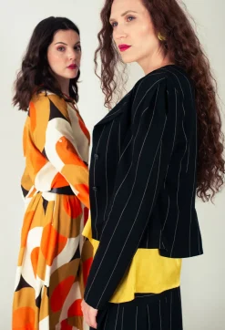 Malloni Jackets|Co-ords & Suits^Pinstripe Blazer in Nero