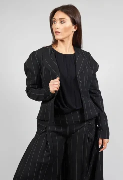 Malloni Jackets|Co-ords & Suits^Pinstripe Blazer in Nero