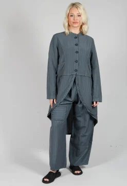 Tadashi Trousers^Pinstripe Patch Trousers in Grey
