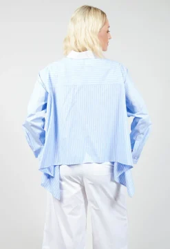 Malloni Shirts & Blouses^Pinstripe Shirt Ragno in Celeste