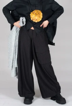Bread and Butter Trousers^Pinstripe Trousers in Black