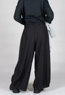 Bread and Butter Trousers^Pinstripe Trousers in Black