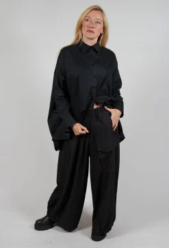Bread and Butter Trousers^Pinstripe Trousers in Black