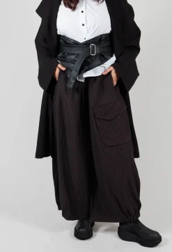 Bread and Butter Trousers^Pinstripe Trousers in Black