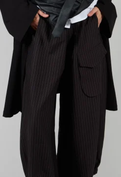 Bread and Butter Trousers^Pinstripe Trousers in Black