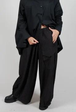 Bread and Butter Trousers^Pinstripe Trousers in Black