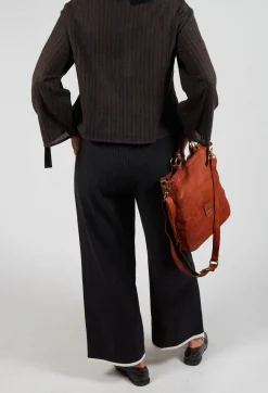 SOH Trousers^Pinstripe Trousers in Black