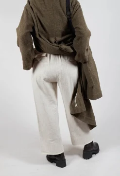 SOH Trousers^Pinstripe Trousers in Milk