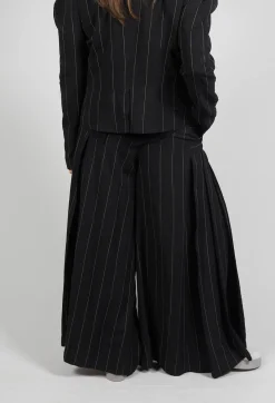 Malloni Co-ords & Suits^Pinstripe Trousers in Nero