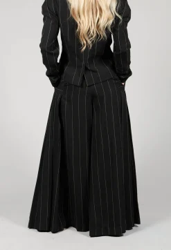 Malloni Co-ords & Suits^Pinstripe Trousers in Nero