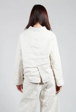 Album Di Famiglia Jackets^Pinstriped Loose Blazer in Natural