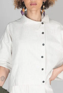 SOH Shirts & Blouses^Pinstriped Shirt in Cream