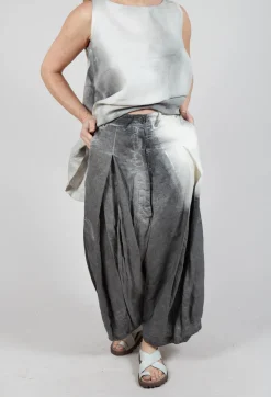 Rundholz Mainline Trousers^Pleat Linen Trousers in Asteroid Pigment