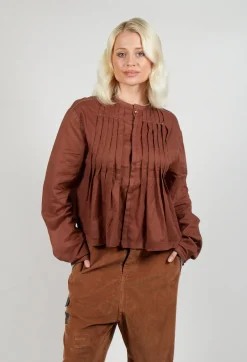 Umit Unal Shirts & Blouses^Pleat Shirt in Brown