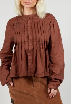 Umit Unal Shirts & Blouses^Pleat Shirt in Brown