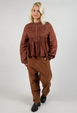 Umit Unal Shirts & Blouses^Pleat Shirt in Brown