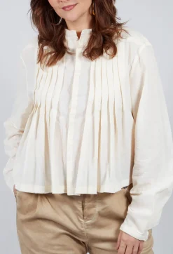 Umit Unal Shirts & Blouses^Pleat Shirt in Cream