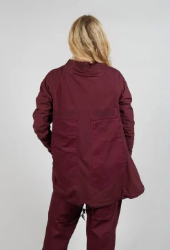 Rundholz Mainline Tops^Pleat Top in Merlot Cloud